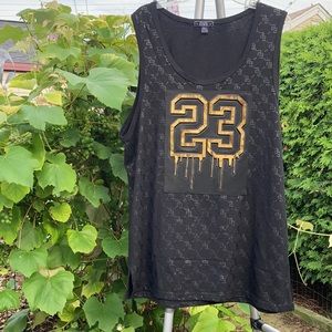 Bare Fox King #23 Black Tank Top 2XL